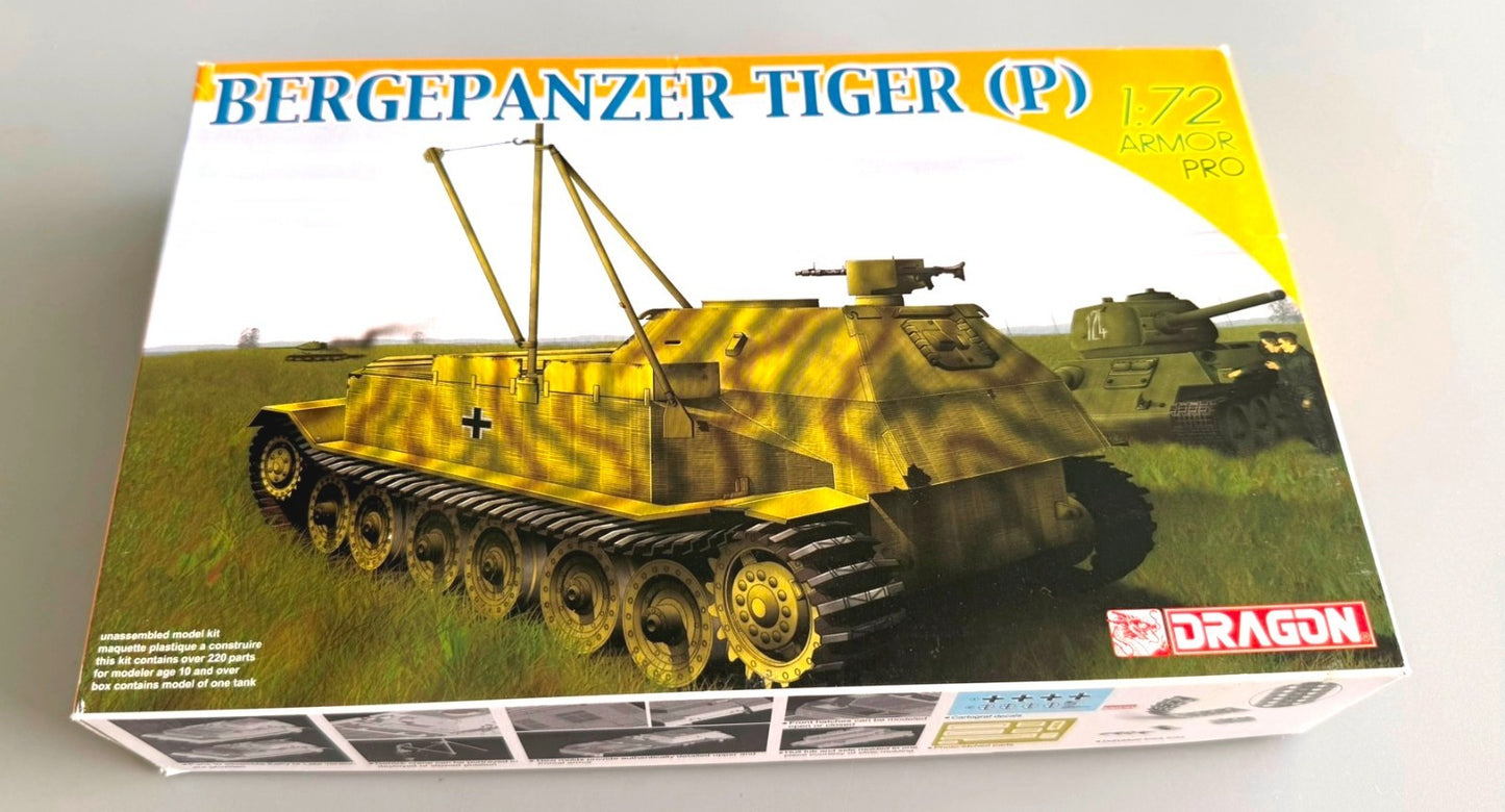 Dragon 7227 Bergepanzer Tiger (P) 1/72 Armor Pro Recovery Tank Model Kit