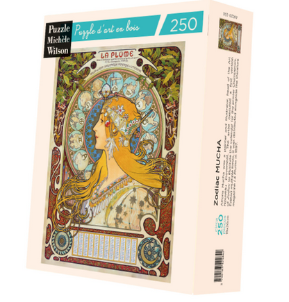 Puzzle Michele Wilson Zodiac HC by Alphonse Mucha 250 Pieces Wooden Puzzle - A1020-250