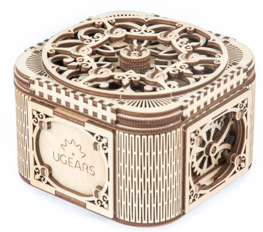 UGears Treasure Box Wooden 3D Puzzle, Model 70031