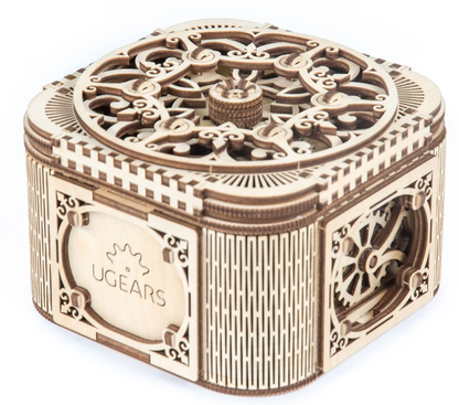 UGears Treasure Box Wooden 3D Puzzle, Model 70031