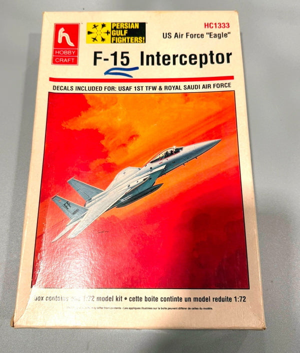 HOBBY CRAFT. F-15 INTERCEPTOR. 1/72 SCALE. ITEM HC1333.