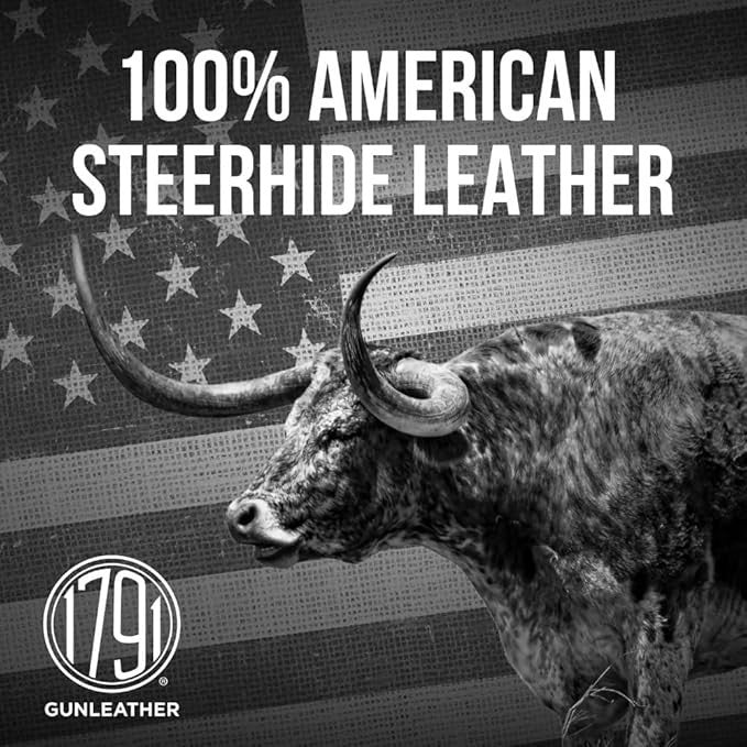 1791 Gunleather Heavy Duty Gun Belt for Men - 14 oz - Size 46