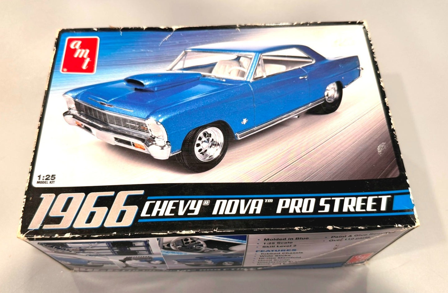 AMT 636 1966 Chevy Nova Pro Street 1/25 scale Model Kit