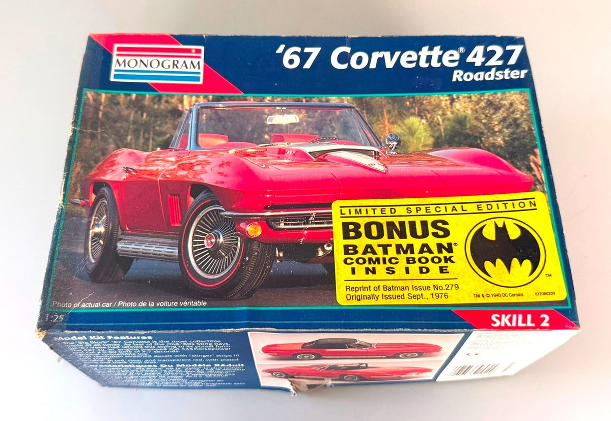 Monogram 1967 Chevrolet Corvette 427 Roadster 1/25 Model Car Kit Skill 2 #2968