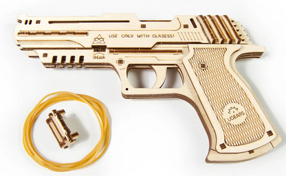 UGears Wolf-01 Handgun Wooden 3D Puzzle, Model 70047