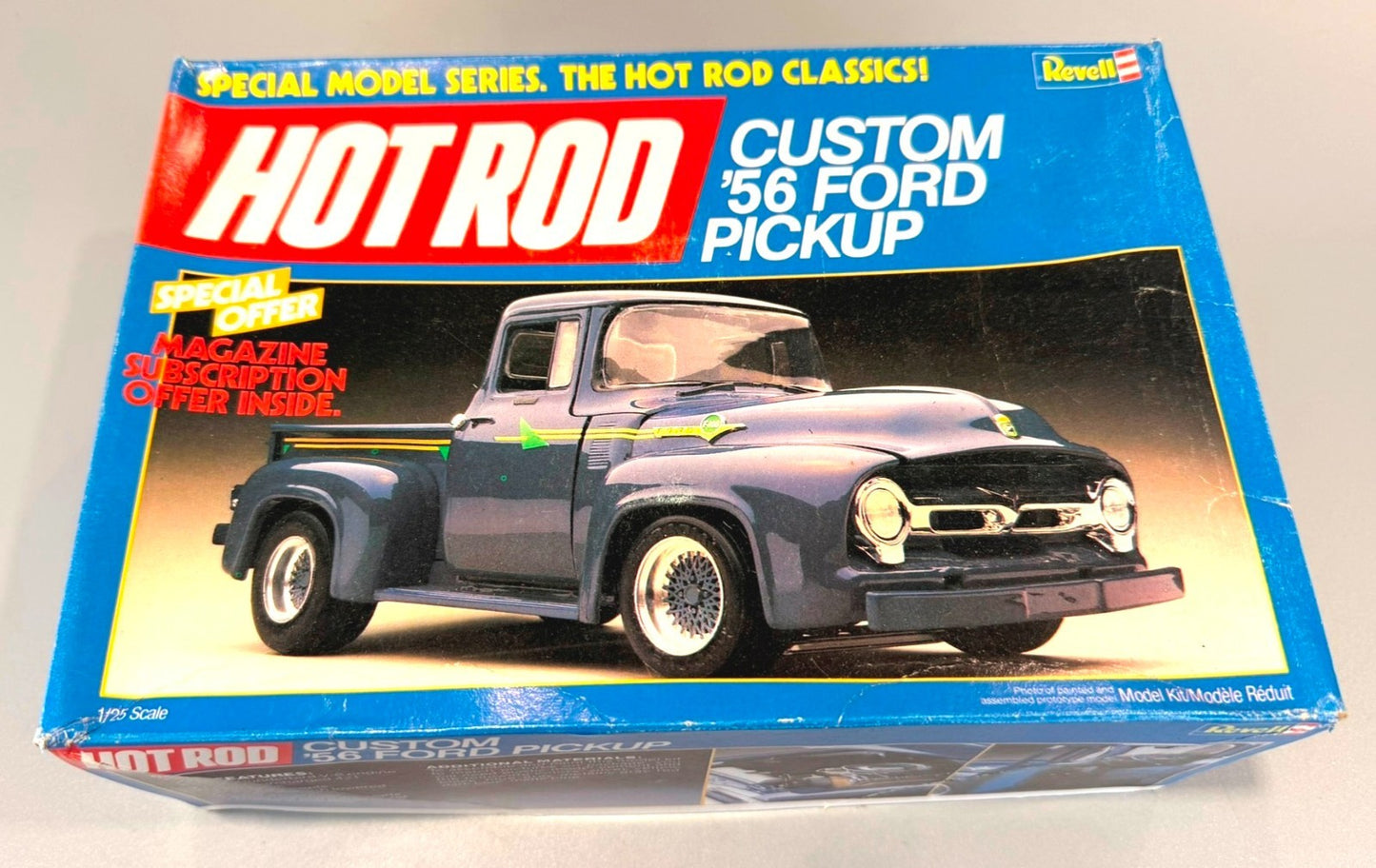 Revell Hot Rod Custom ’56 Ford Pickup 1:25 Scale Model Kit, #7124