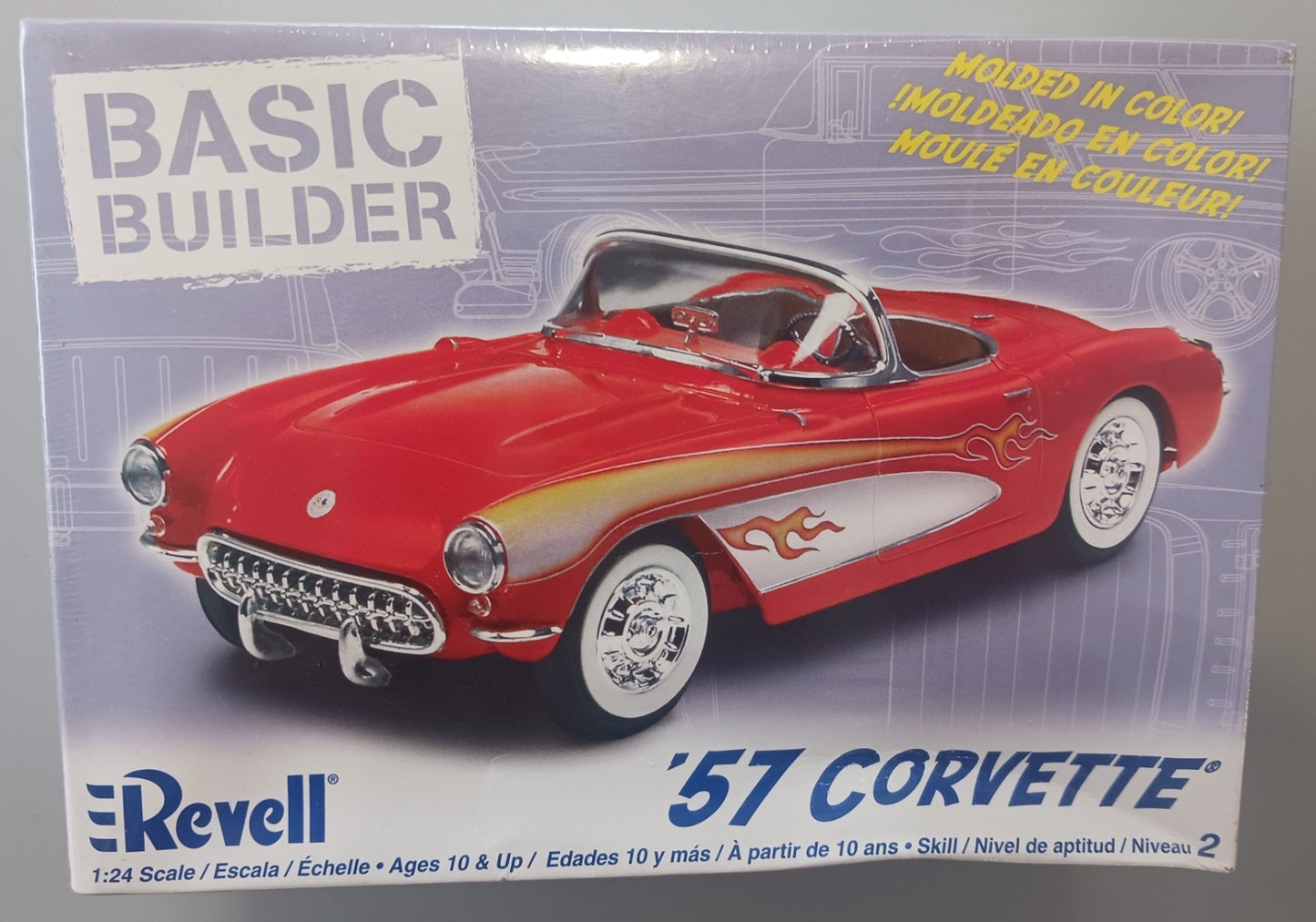 Revell 85-0852 1957 Chevrolet Corvette Basic Builder 1:24 Scale Model Kit Sealed