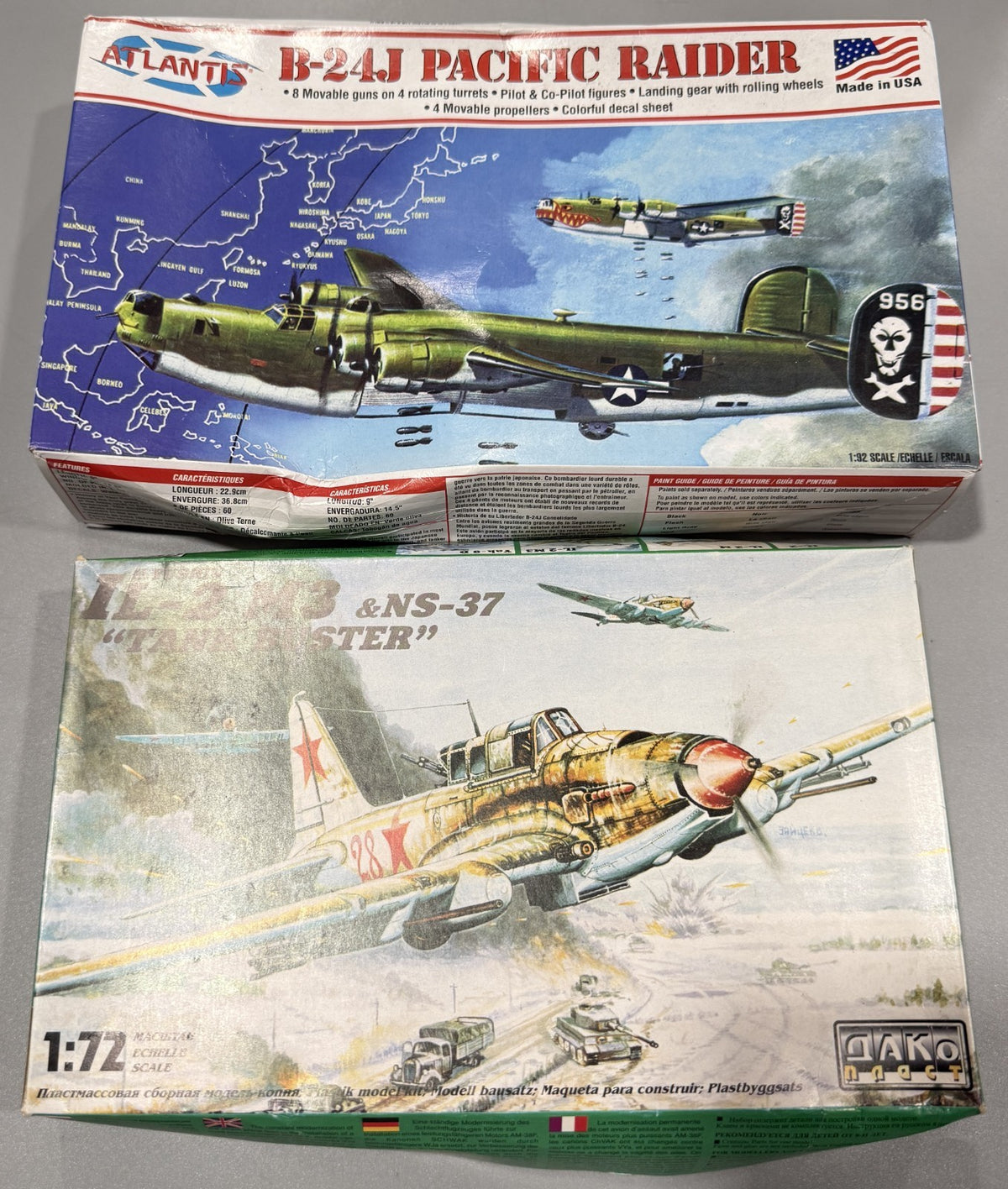 Atlantis B-24J Pacific Raider DAKO IL-2 M3 1:92 1:72 Aircraft Model Kit Lot