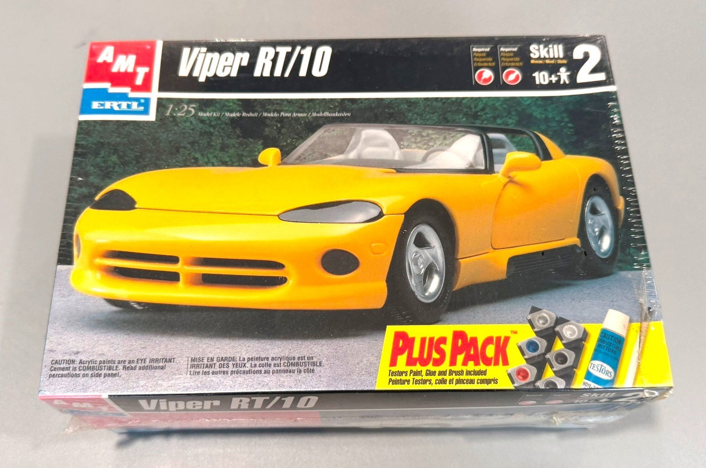 AMT VIPER RT/10 PLUSPACK 1/25 SCALE MODEL KIT SKILL LEVEL 2 ITEM #8655