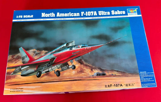 TRUMPETER. NORTH AMERICAN F-107A. 1/72 SCALE. No. 01605