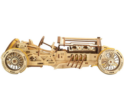 UGears U-9 Grand Prix Car Wooden 3D Puzzle, Model 70044