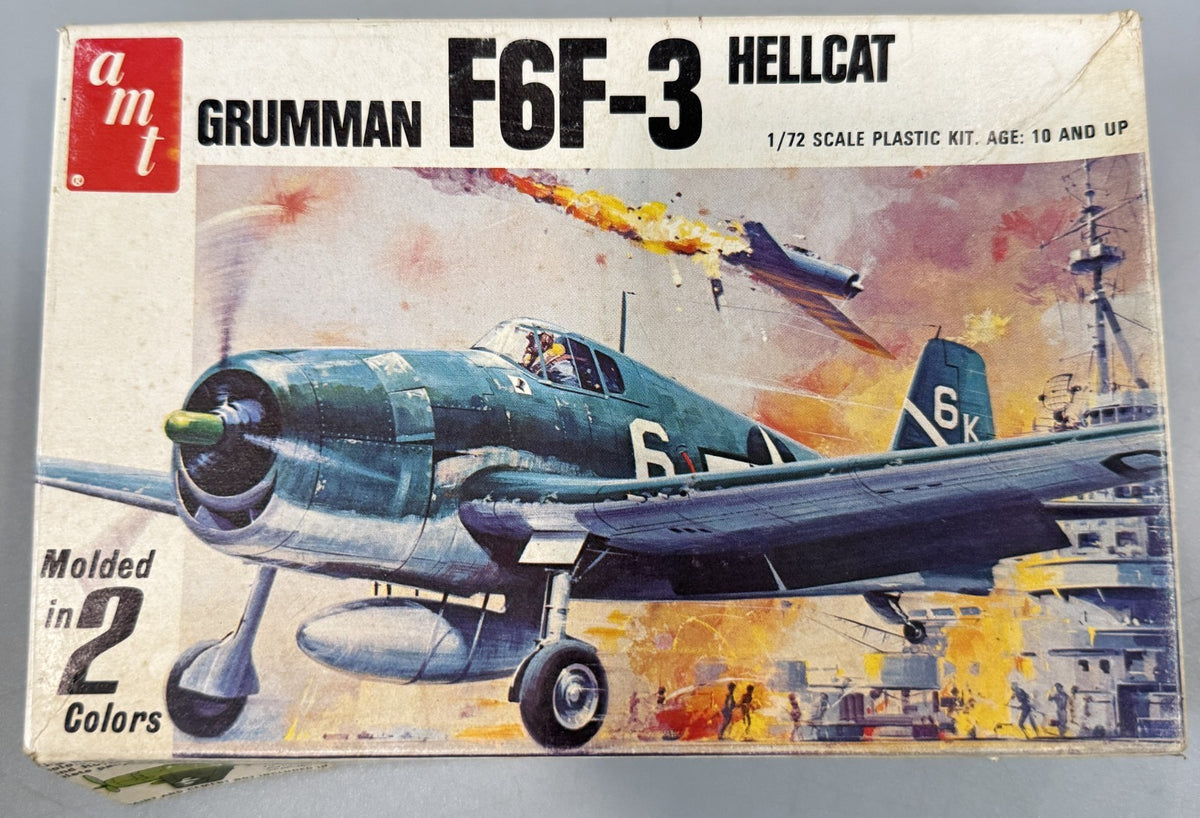 AMT Matchbox Grumman F6F-3 Hellcat 1:72 Scale Vintage Model Kit PK-18