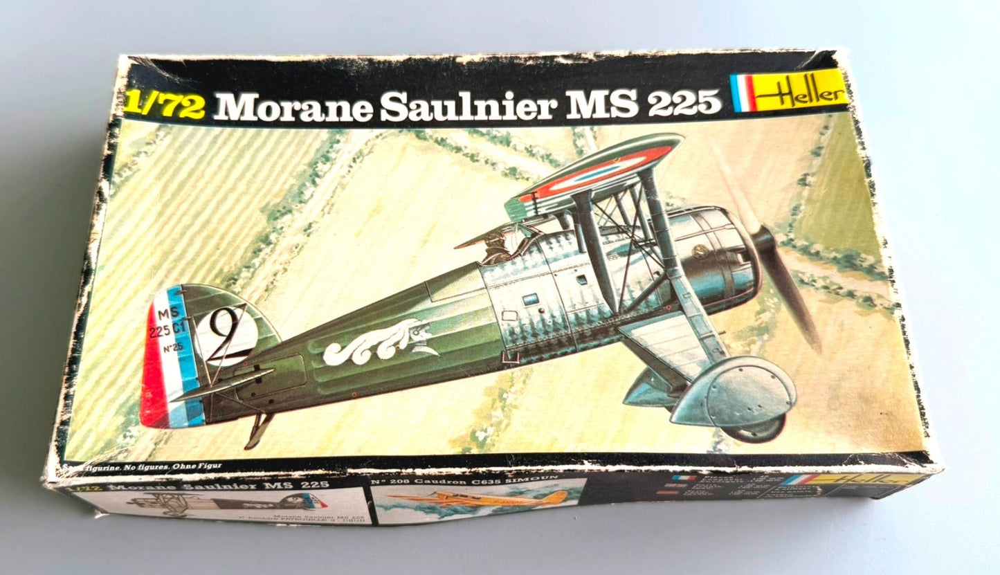 HELLER 216 Morane Saulnier MS 225 1/72 French Fighter Aircraft Model Kit