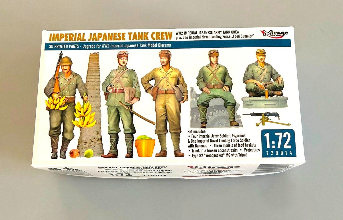 Mirage Hobby Imperial Japanese Tank Crew WWII 1/72 3D Printed Figures Kit 720014