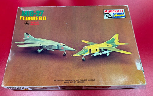 MINICRAFT HASEGAWA. MIG-27 FLOGGER D. 1/72 SCALE. No. 1143