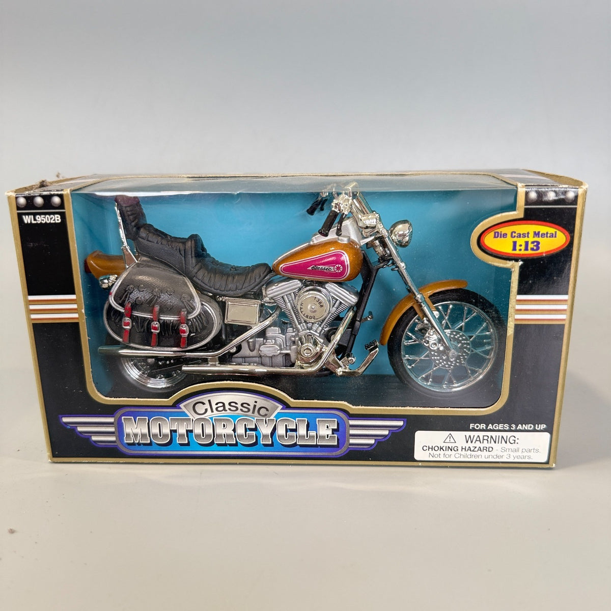 Midwestern Home Products WL9502B Classic Motorcycle 1:13 Scale Diecast Model