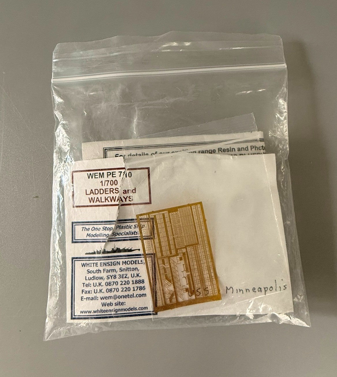 White Ensign Models 1/700 Ladders and Walkways Photo Etch Set WEM PE 710.