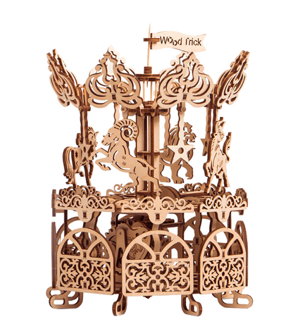 Wood Trick Mechanical 3D Puzzle Carousel