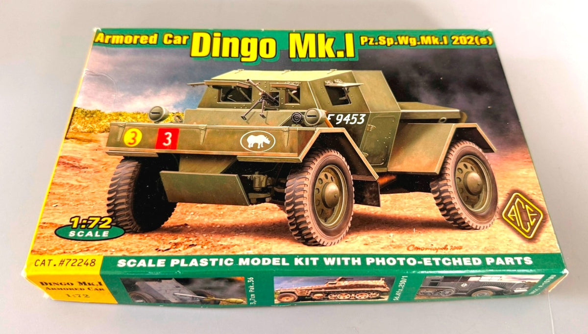 ACE Dingo Mk.I Scout Car 1/72 Scale Plastic Model Kit — Cat. #72248