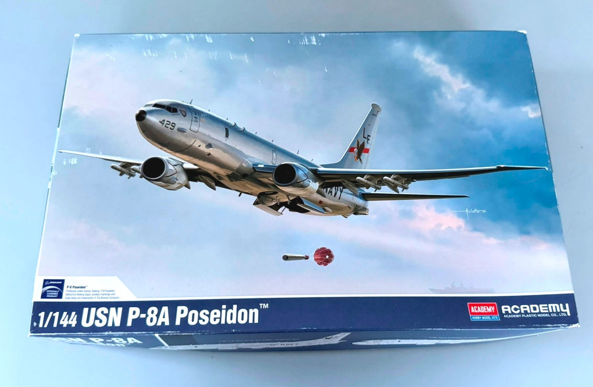 Academy USN P-8A Poseidon Maritime Patrol Aircraft 1/144 Model Kit #12635