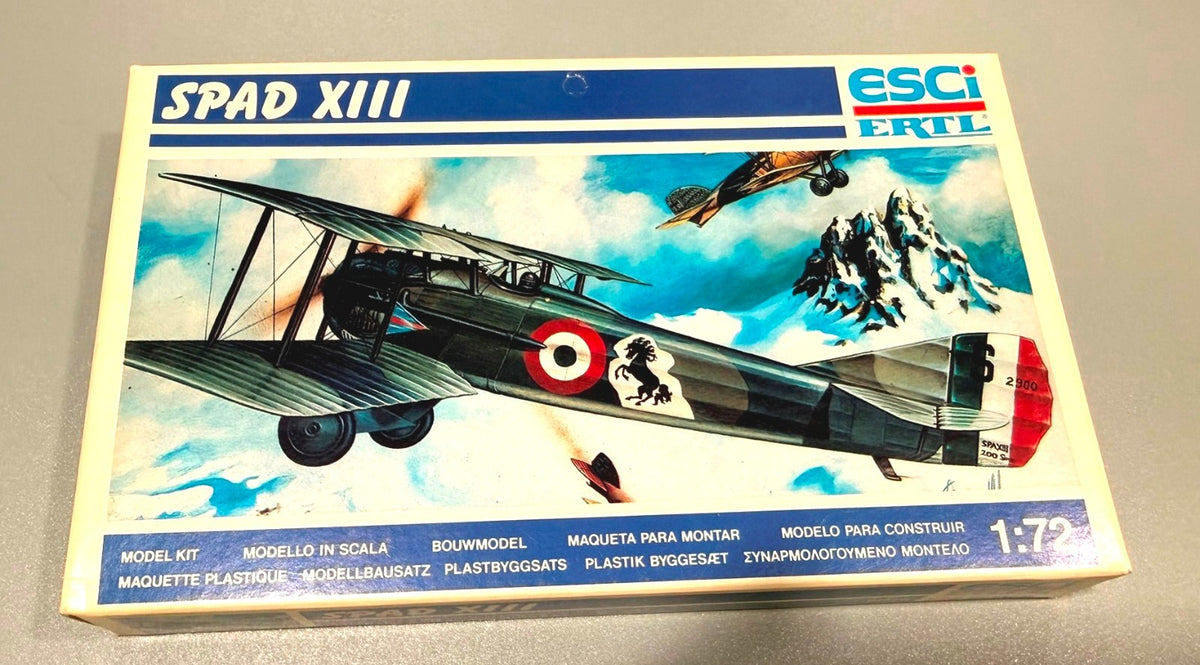 ESCI ERTL SPAD XIII 1/72 Scale WWI French Fighter Aircraft Model Kit #9018