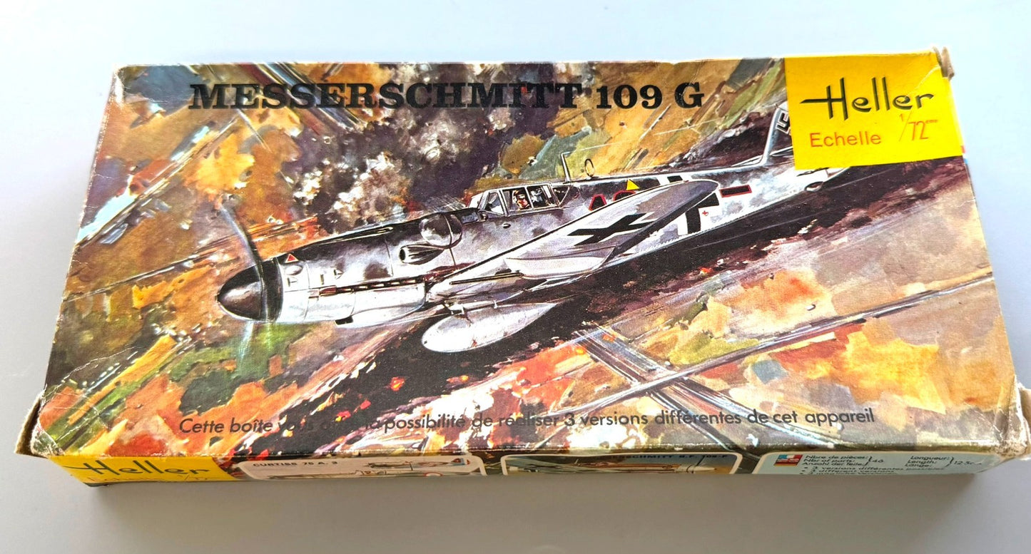 Heller Messerschmitt Bf 109G 1/72 Scale Aircraft Model Kit No 076 Vintage