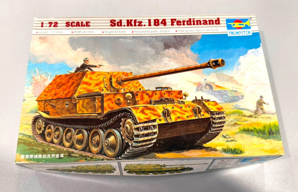 Trumpeter Sd.Kfz. 184 Ferdinand German Tank Destroyer 1:72 Model Kit #07205