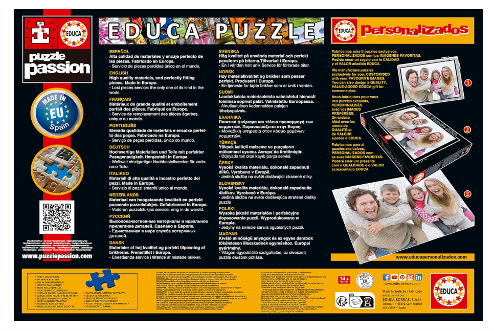 Educa Puppies in the Bank "Panorama" 1000 Piece Puzzle - 19038