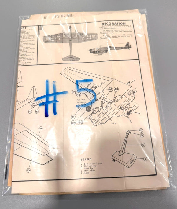 Vintage Plastic Model Kit Instructions Lot of 10 Assorted Original Sheets. #5