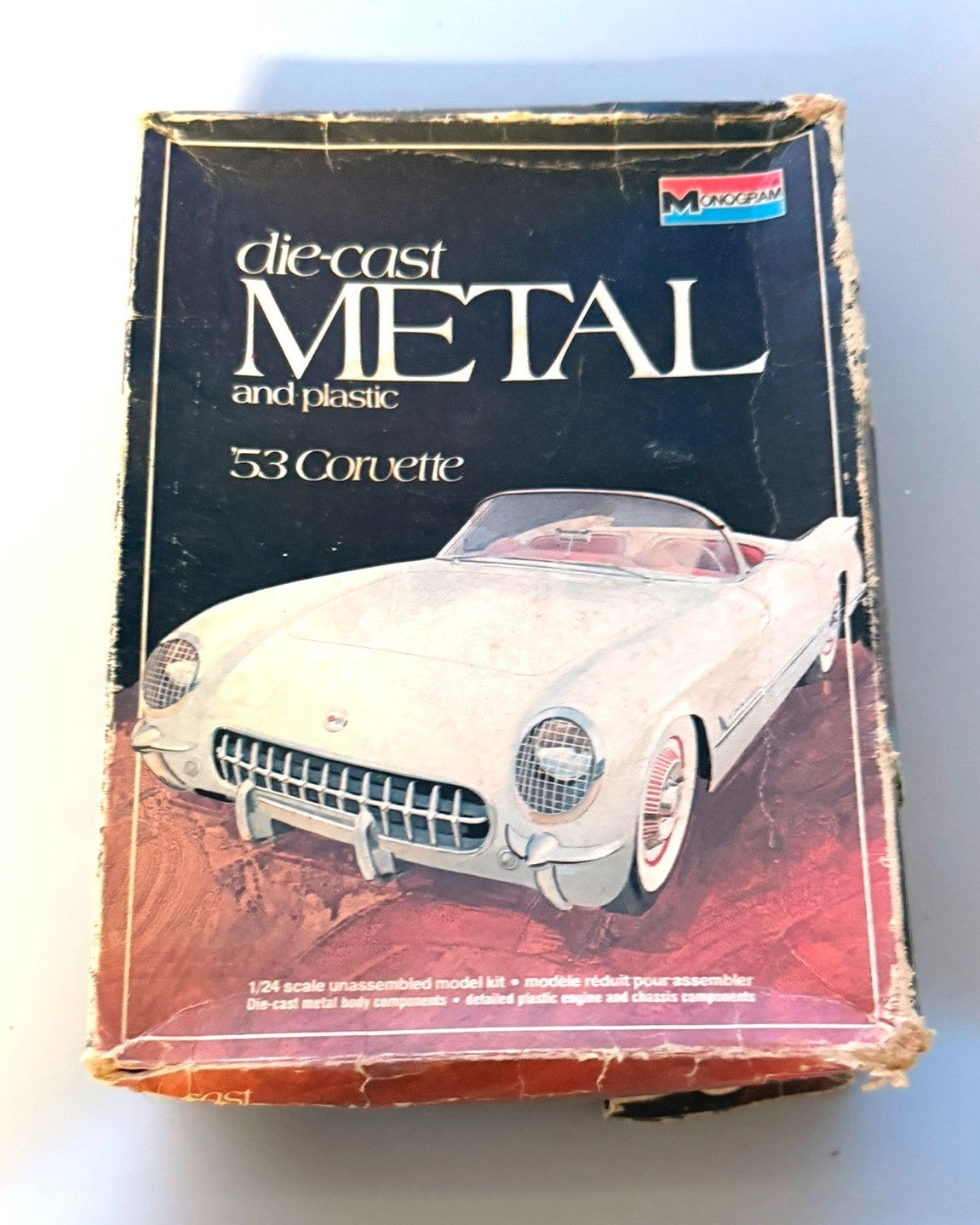 Monogram 6100 Die-Cast Metal '53 Corvette 1/24 Scale Model Kit