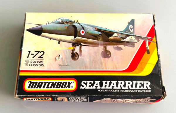 Matchbox Sea Harrier FRS1 1/72 Scale Aircraft Model Kit PK-37 Vintage Complete