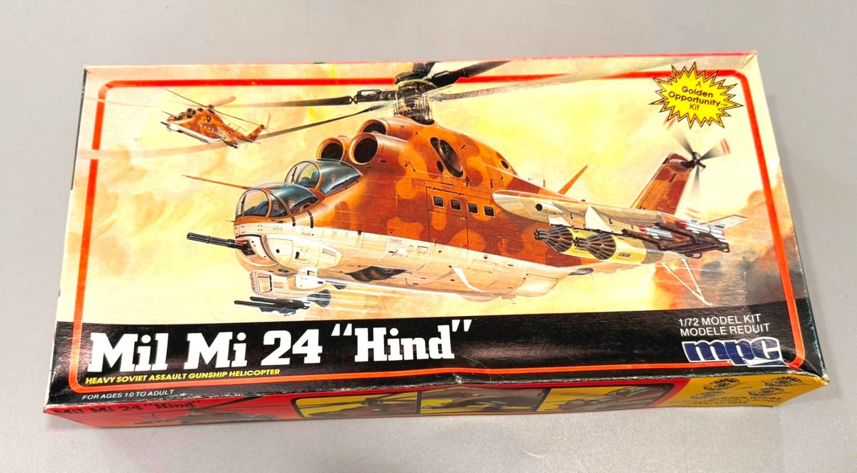 MPC Mil Mi-24 “Hind” Heavy Soviet Assault Gunship Helicopter Model Kit No 1-4409