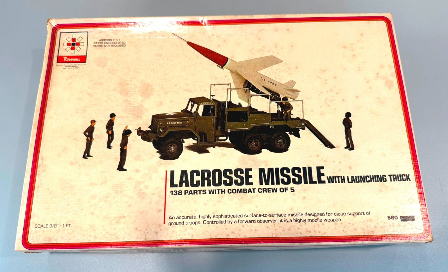 Renwal Lacrosse Missile w/ Launching Truck 3/8" Scale Vintage Model Kit #560