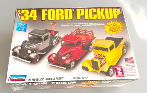 LINDBERG. 72157. 1934 FORD PICKUP. 1/25 SCALE. MODEL KIT.