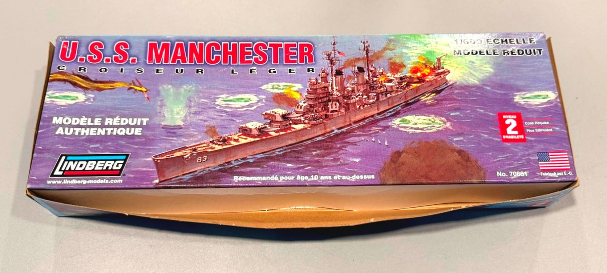 Lindberg 1/600 U.S.S. Manchester Cruiser Model Kit #70861
