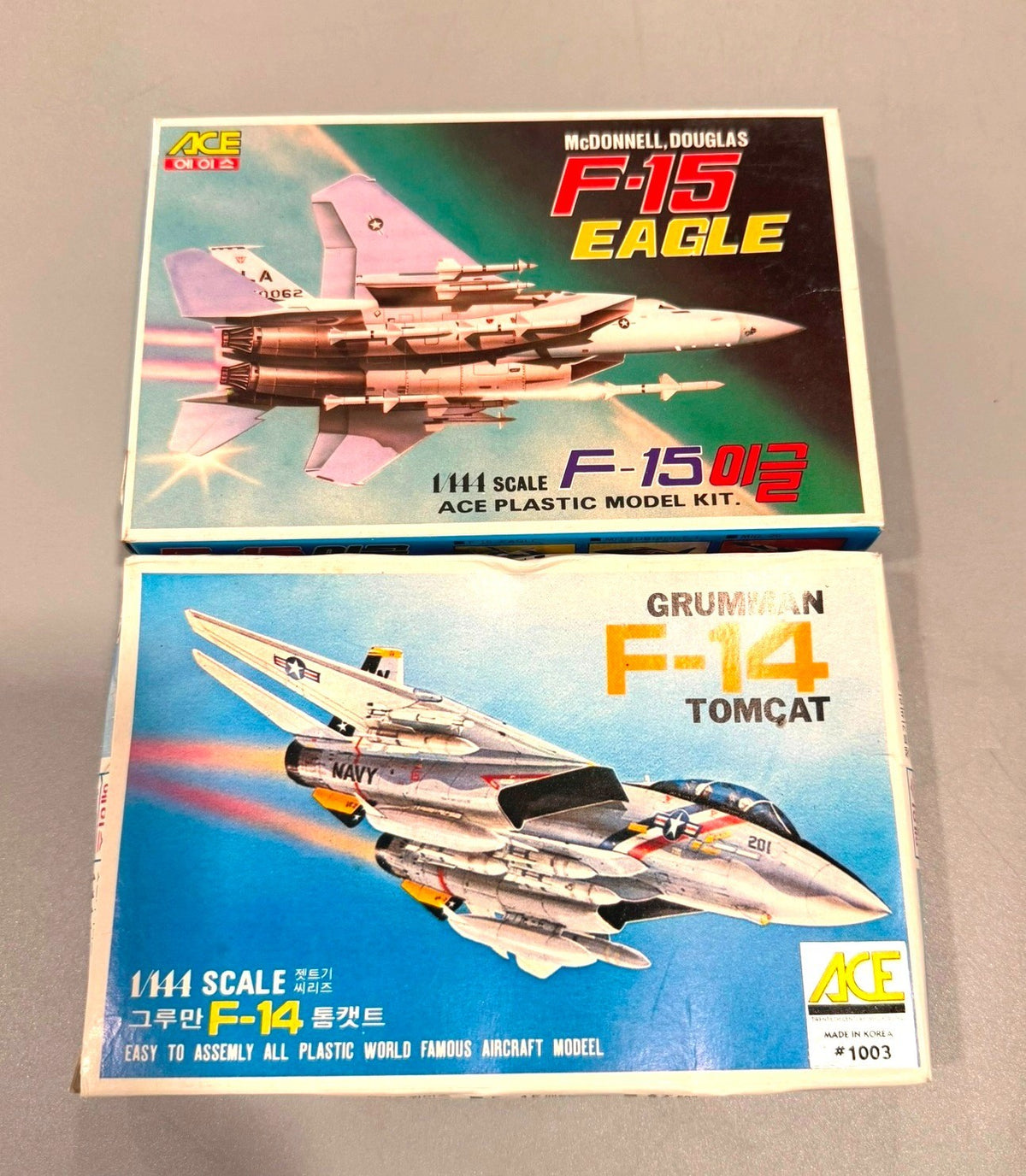 ACE 1/144 McDonnell Douglas F-15 Eagle & Grumman F-14 Tomcat Jet Model Kits Lot