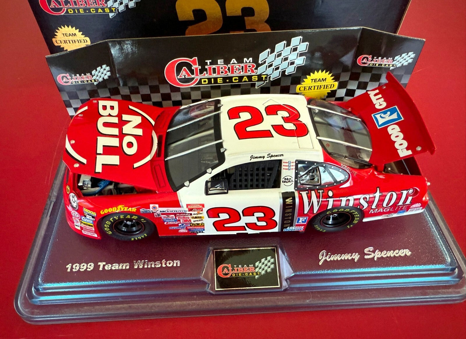 TEAM CALIBER.  1999 FORD TAURUS. TEAM WINSTON JIMMY S. 1/24 SCALE. (1 OF 5004)