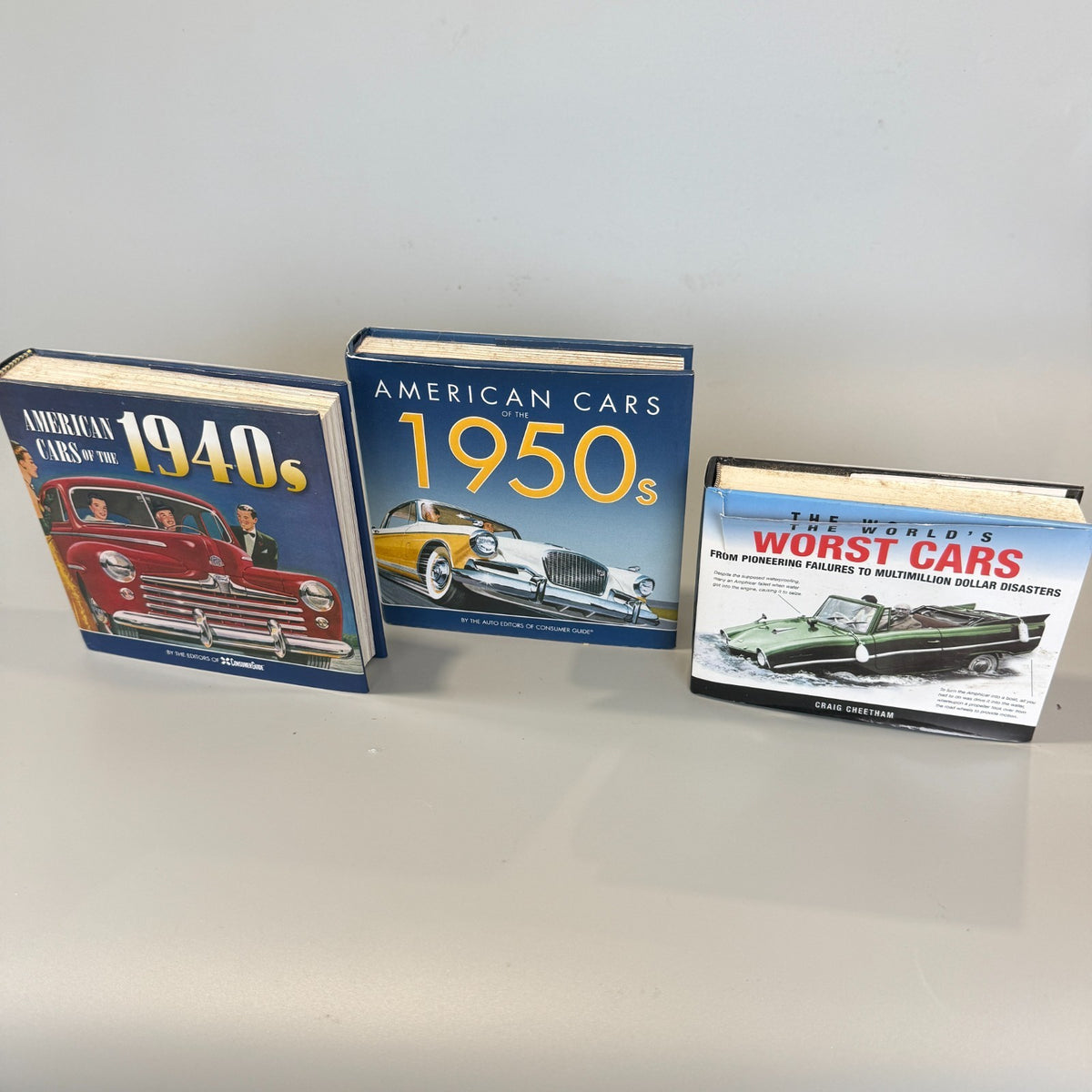 American Cars 1940s 1950s World's Worst Cars Hardcover Books Lot of 3