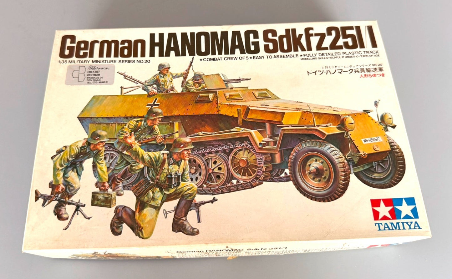 TAMIYA. GERMAN HANOMAG SDKFZ 251/1. 1/35 SCALE. SERIES NO. 20.