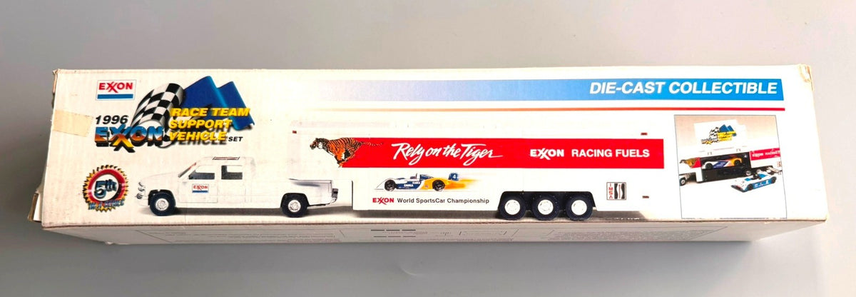 Exxon Race Team Support Vehicle Set Diecast Collectible Truck Trailer Racin