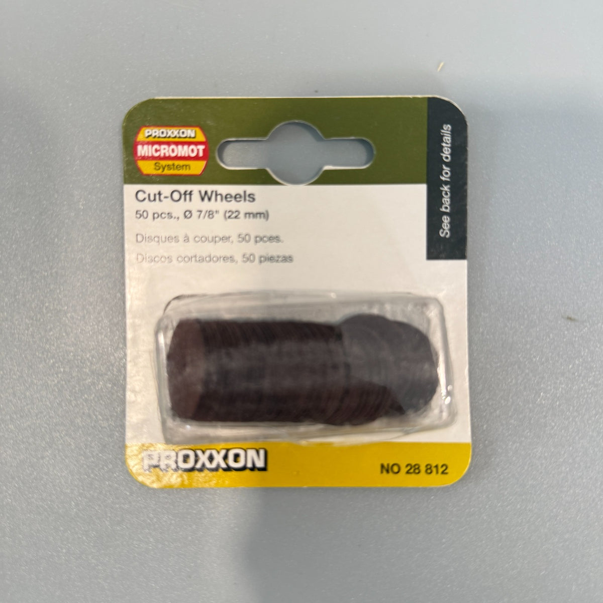 Proxxon 28812 Cut-Off Wheels 7:8" 22mm Aluminum Oxide 50 Pieces Micromot