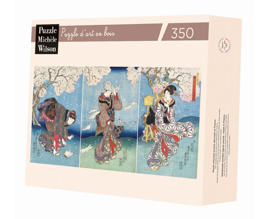 Puzzle Michele Wilson Stormy Day on the Sumida River 350 Pieces Wooden Puzzle - A1026-350