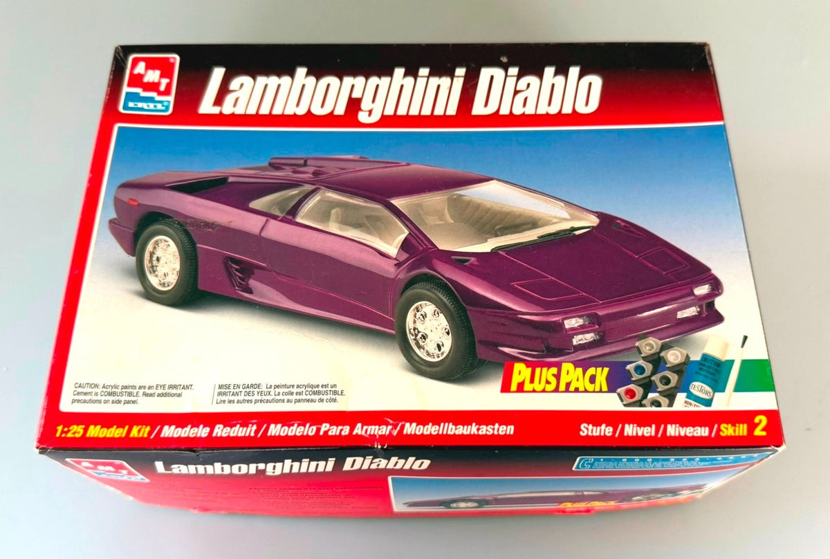 AMT ERTL Lamborghini Diablo 1/25 Scale Model Car Kit Plus Pack Skill 2 8064