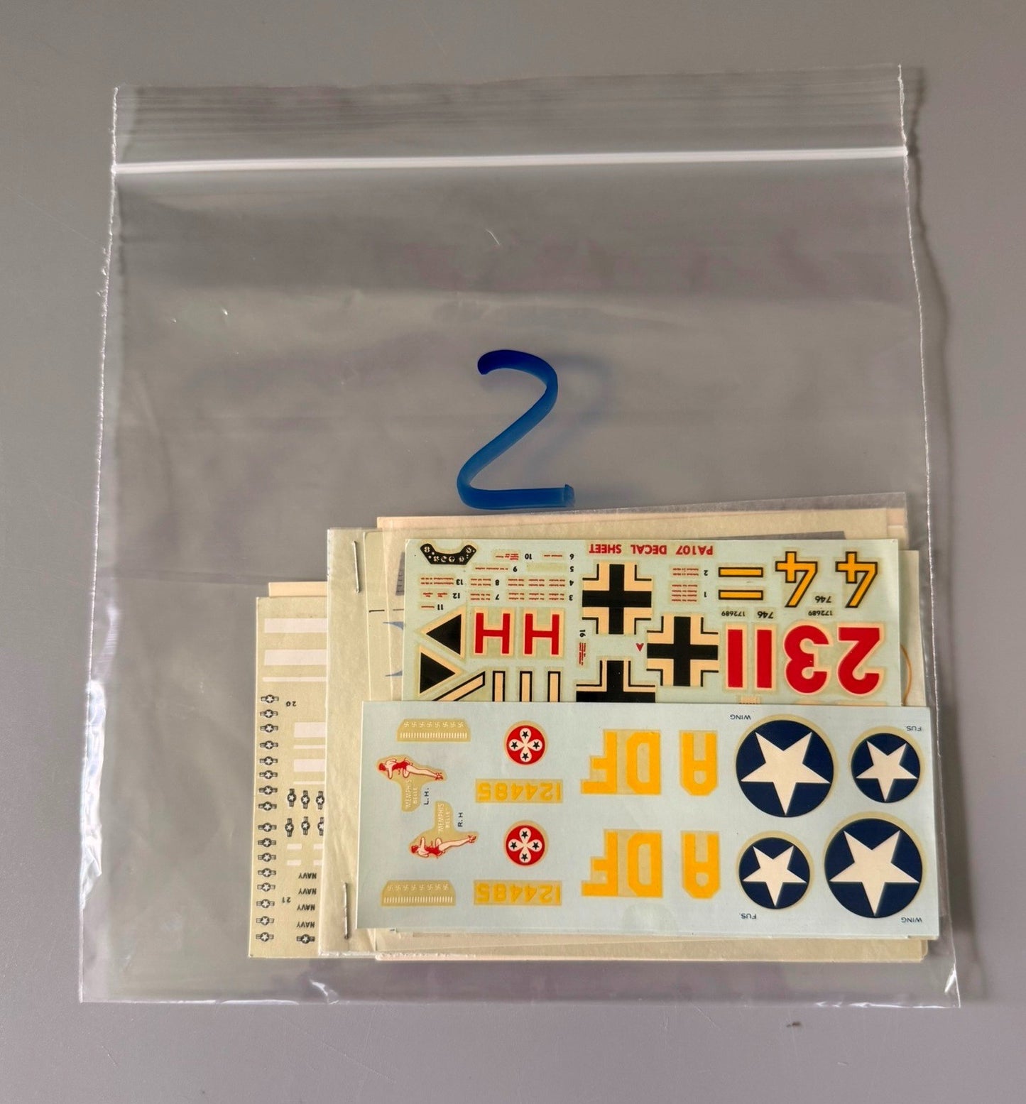 Vintage Plastic Model Kit Decal Sheets Lot of 10 Assorted. #2