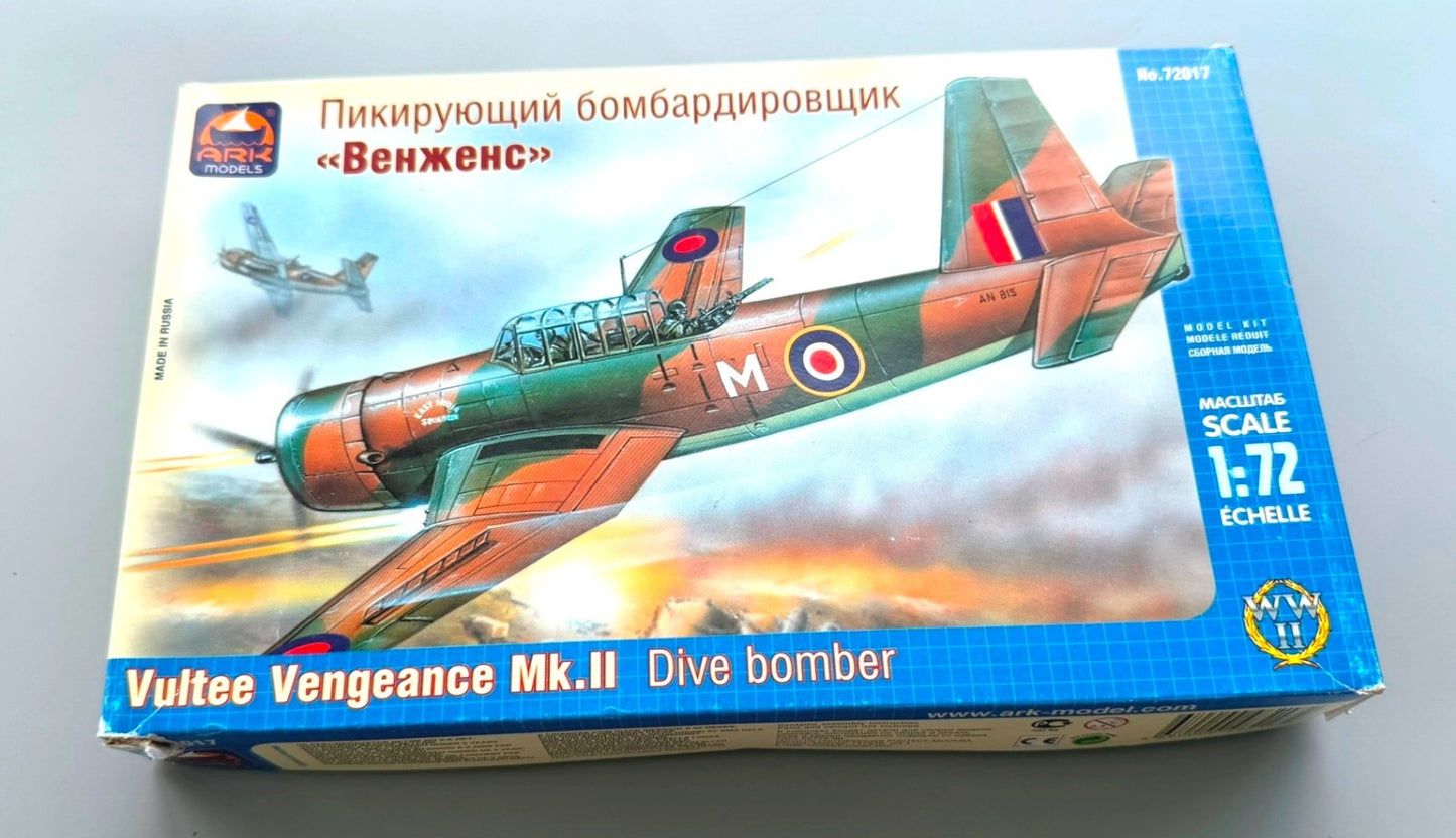 ARK Models Vultee Vengeance Mk.II. 1/72 Scale Dive Bomber Kit No 72017
