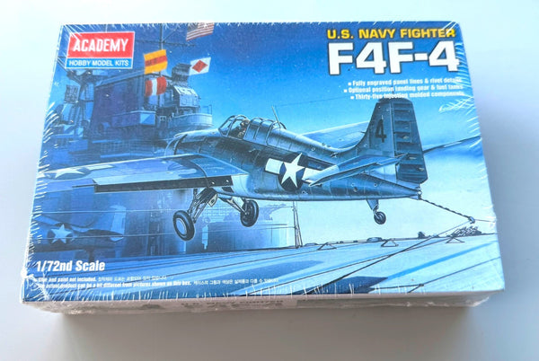 Academy US Navy Fighter F4F-4 1/72 Scale Model Kit Item 12451 Factory Sealed