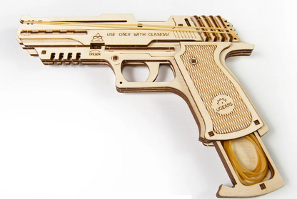 UGears Wolf-01 Handgun Wooden 3D Puzzle, Model 70047