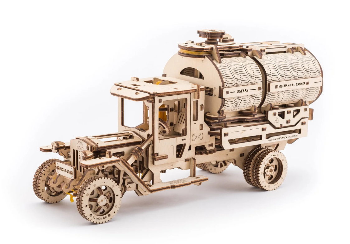 UGears Truck with Tanker Wooden 3D Puzzle, Model 70021