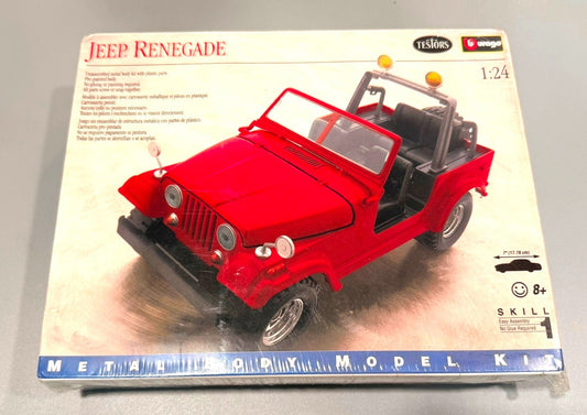 TESTORS. BURAGO. JEEP RENEGADE. 1/24. METAL BODY MODEL KIT. NO. 174. SKILL LEVEL