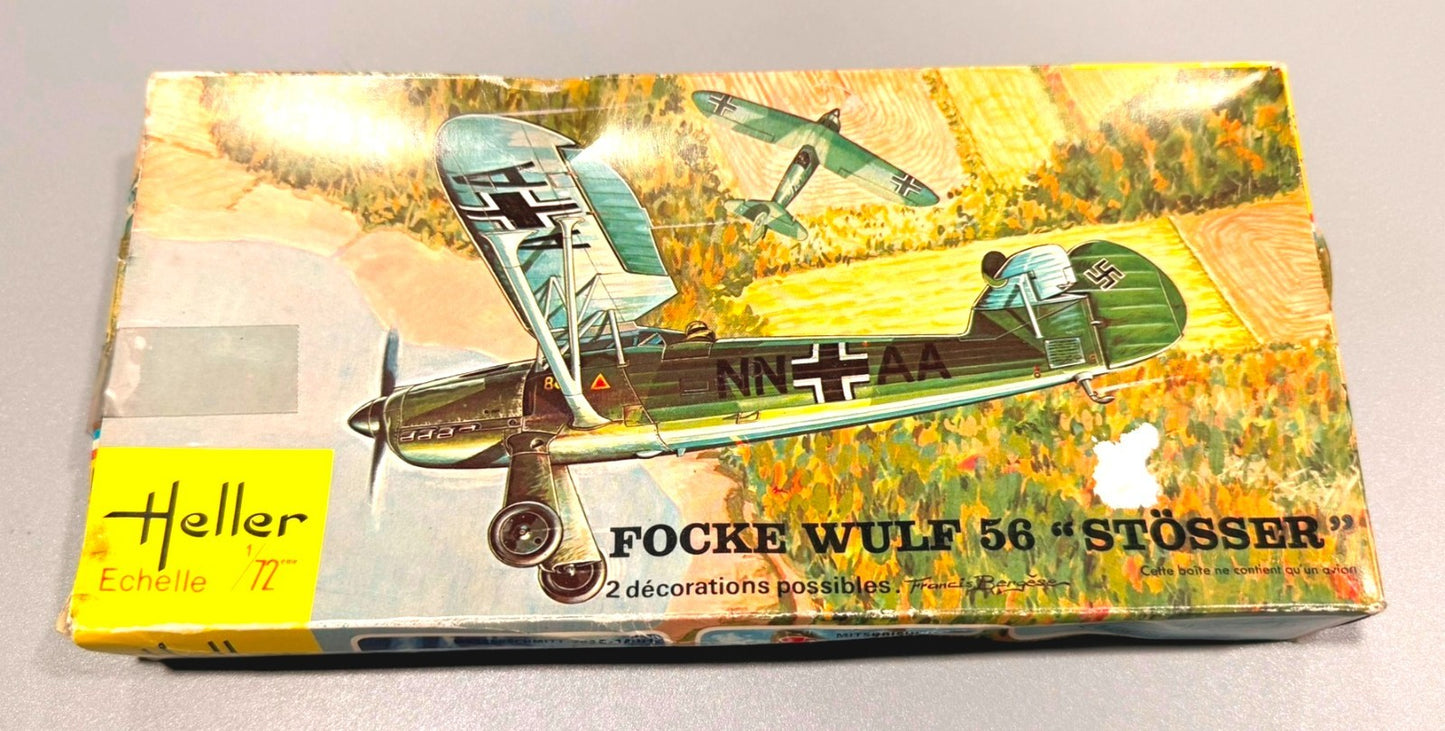 Heller Focke-Wulf Fw 56 Stösser 1/72 Model Kit #151 Vintage WWII German Trainer